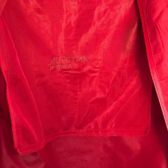 Antigua Men’s Red Vented Full-Zip Golf Windbreaker Jacket Size L Long Sleeve - Picture 12 of 14